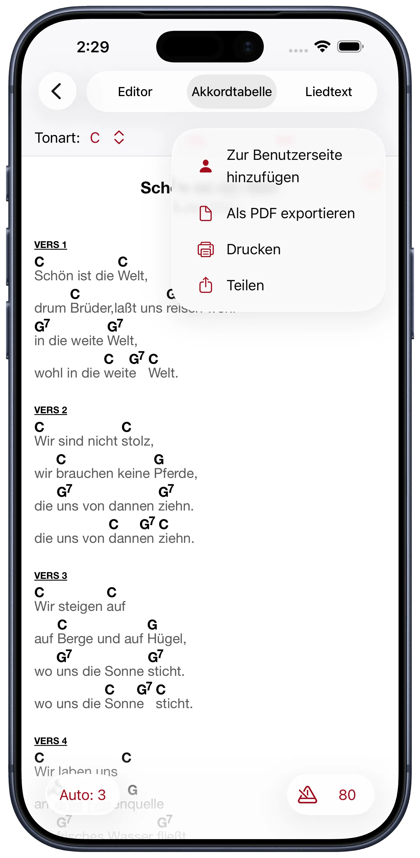 Setlisten teilen