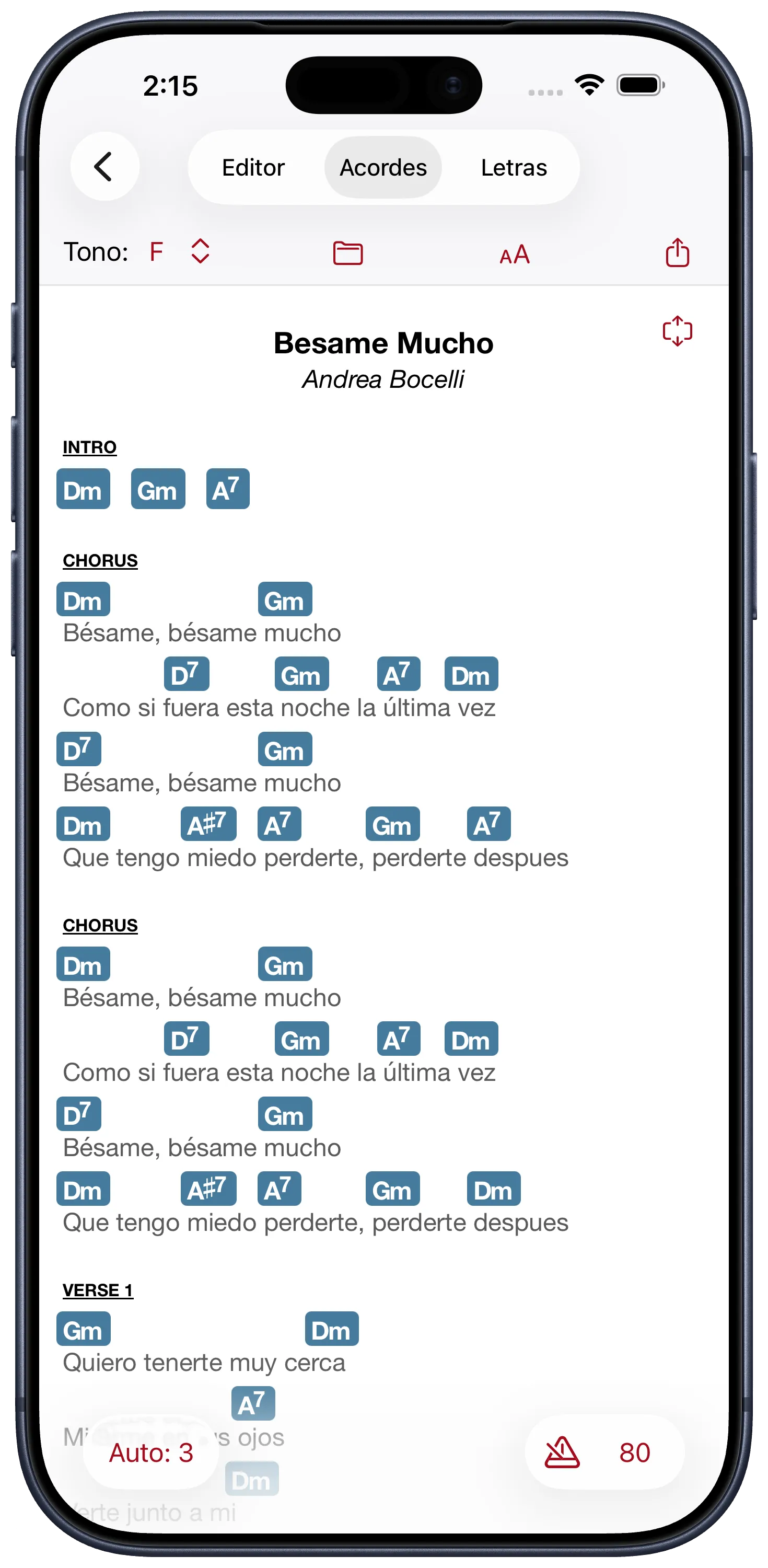 Añadir una canción de alabanza en Chord Craft