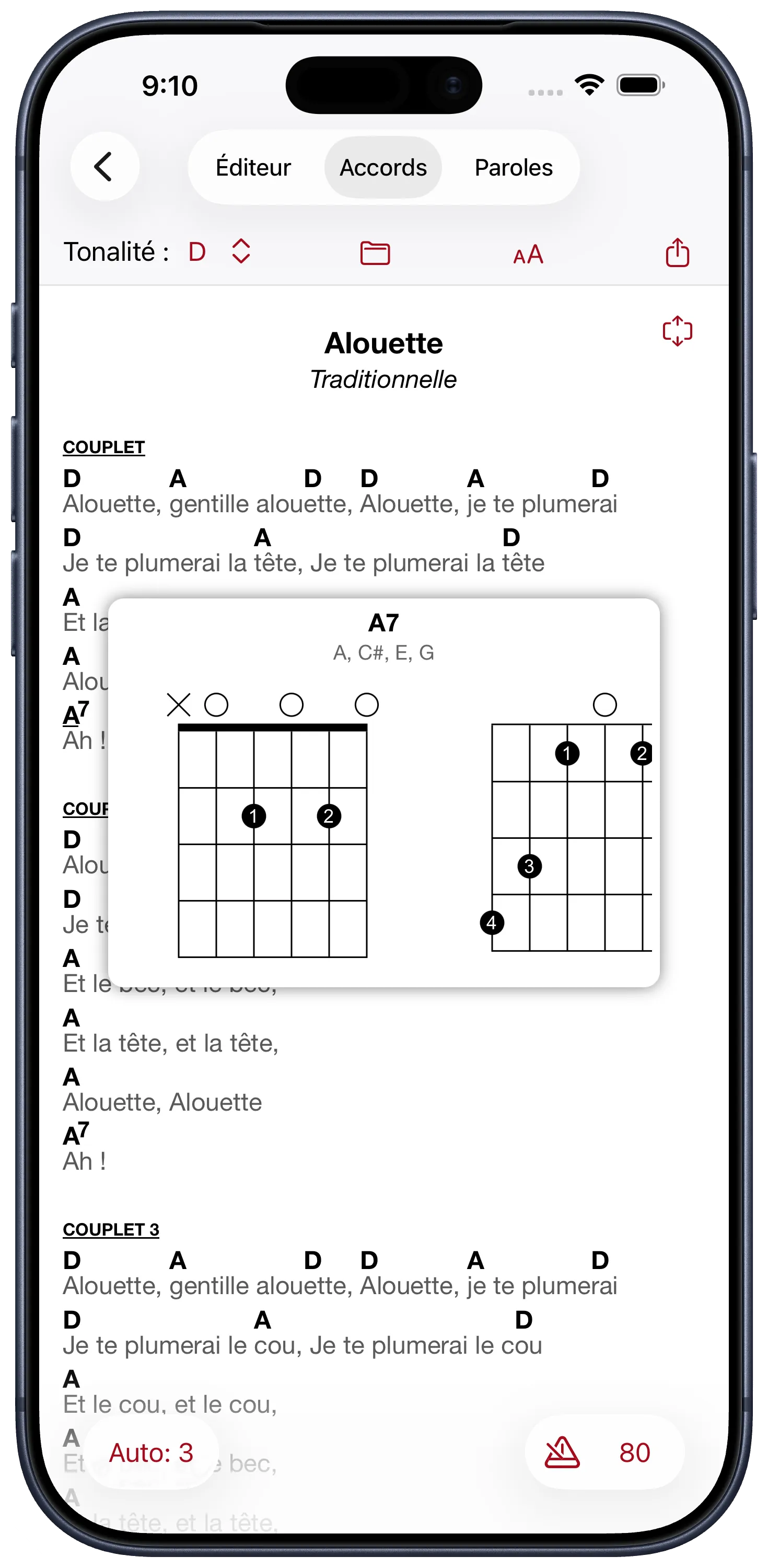 Diagrammes d’accords pour la louange