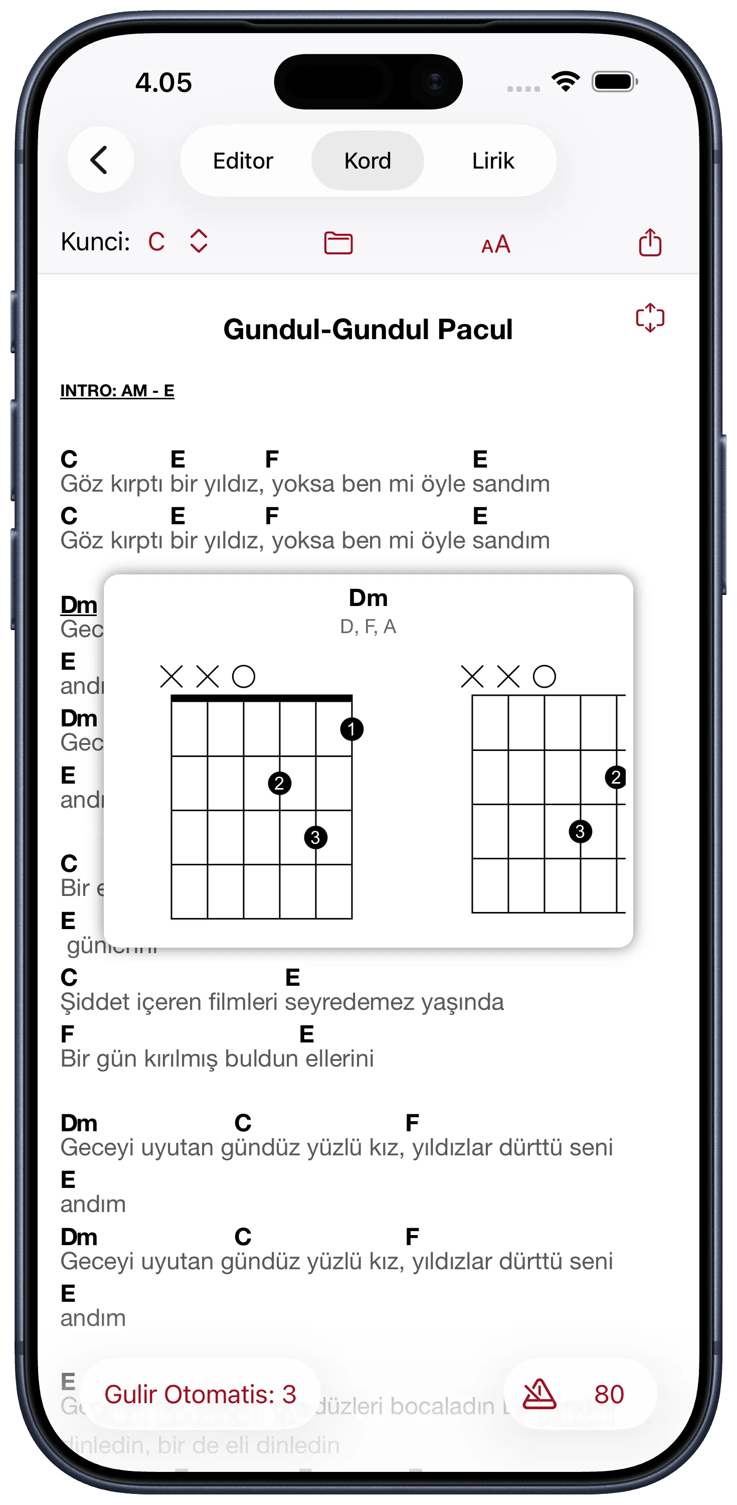 Diagram akor untuk pujian