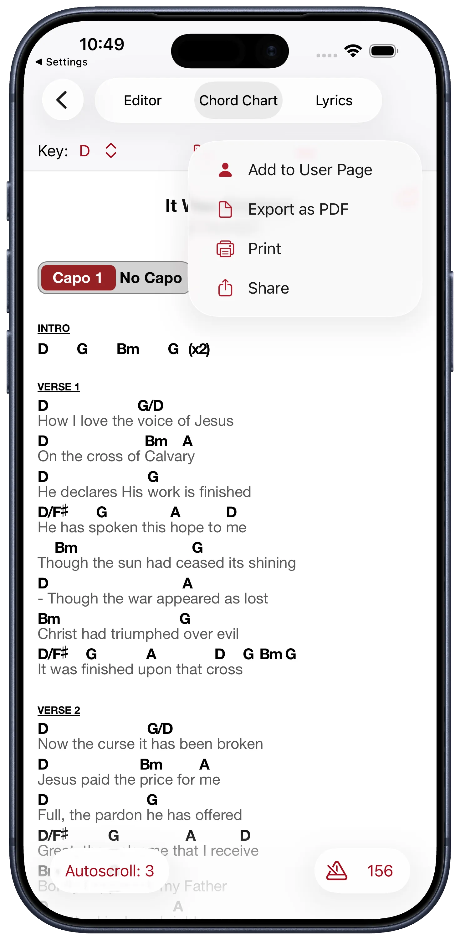 Share worship charts