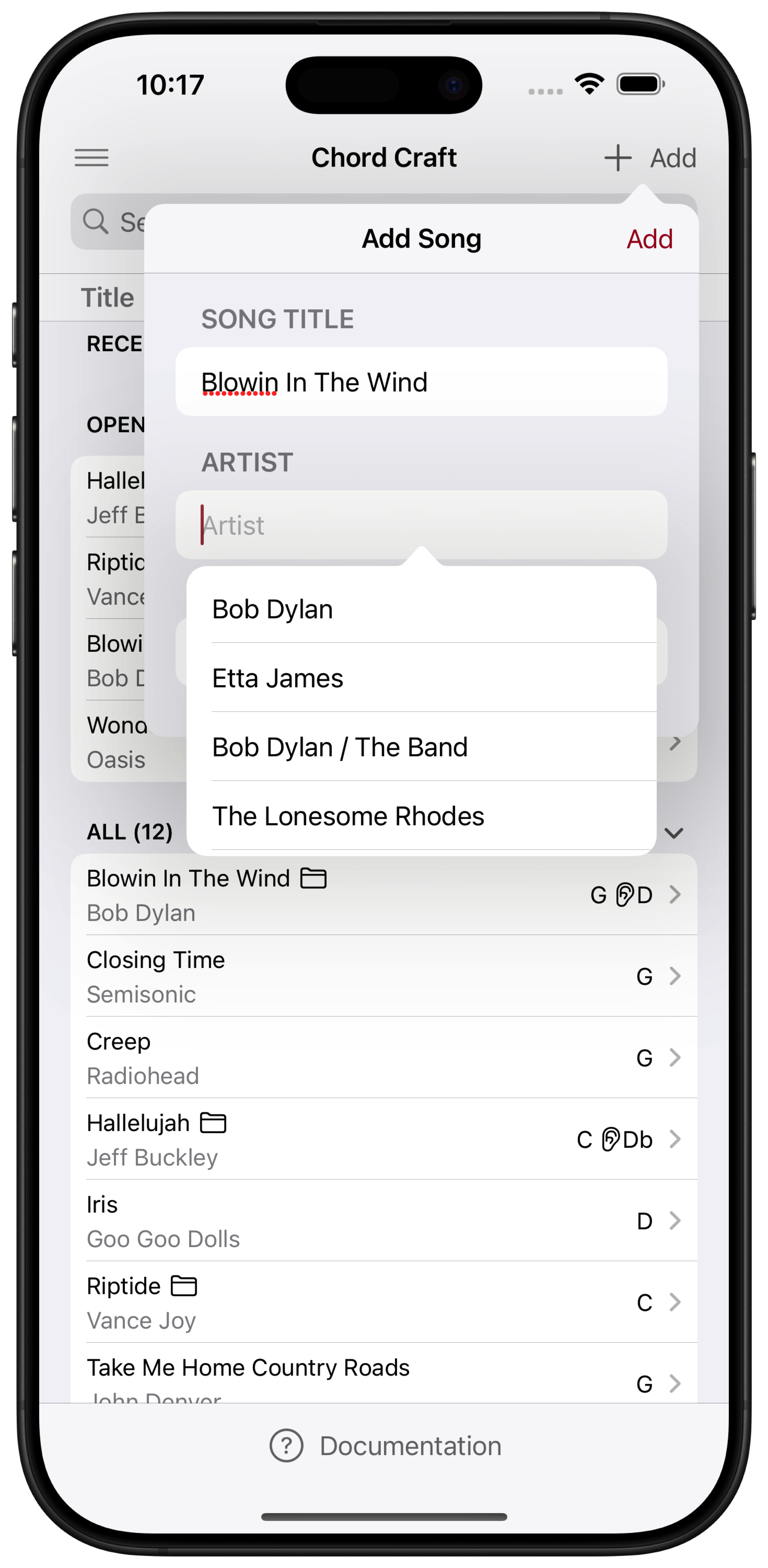 Add Songs