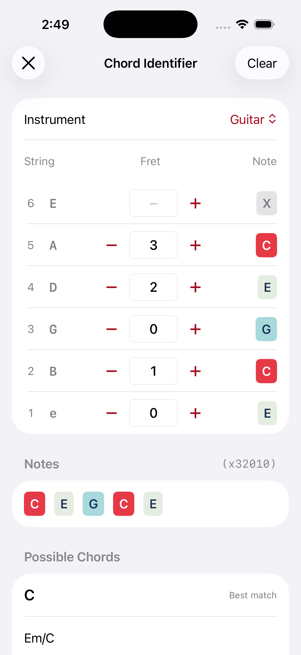 Chord Identifier