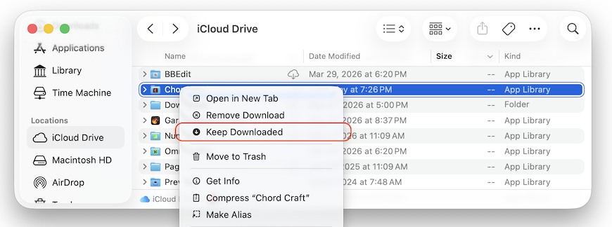 Keep Downloaded on Mac