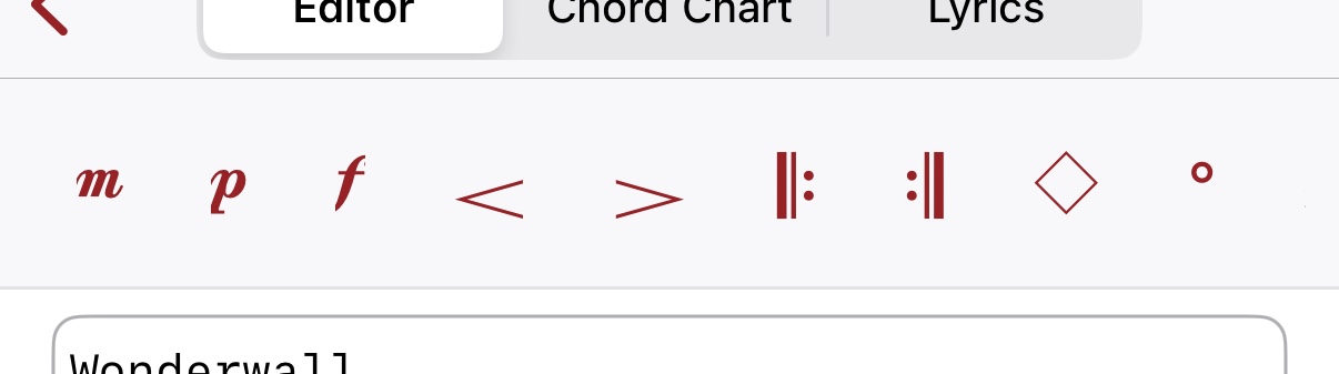 Song Editor interface